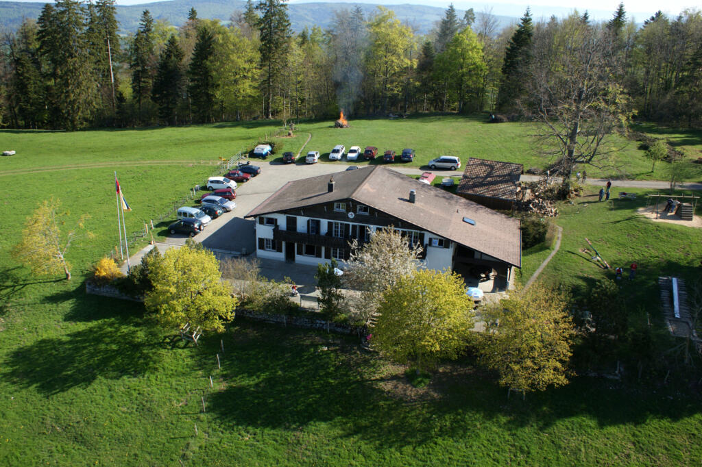 vue aérienne de la maison 
