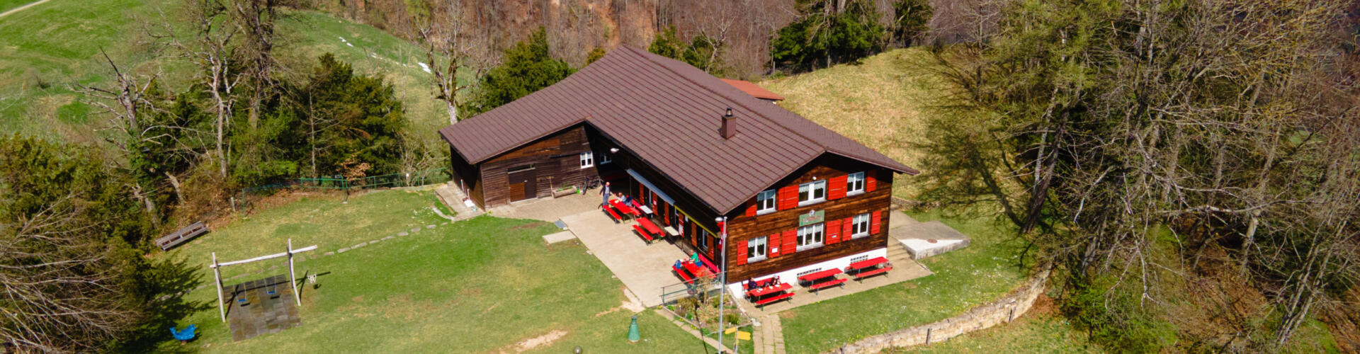 Luftaufnahme des Hauses