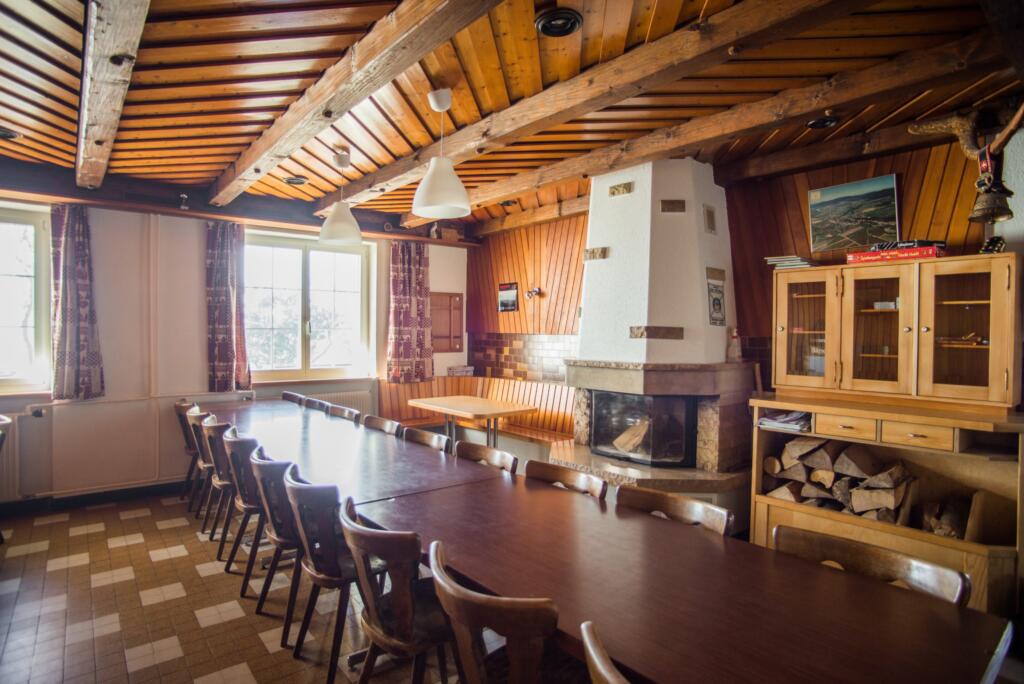 la salle à manger du lodge 
